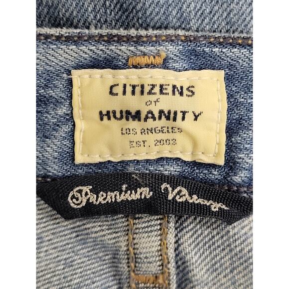 Citizens of Humanity McKenzie Jeans Womens 27 Blue Curved Straight Premium Denim - Picture 13 of 16